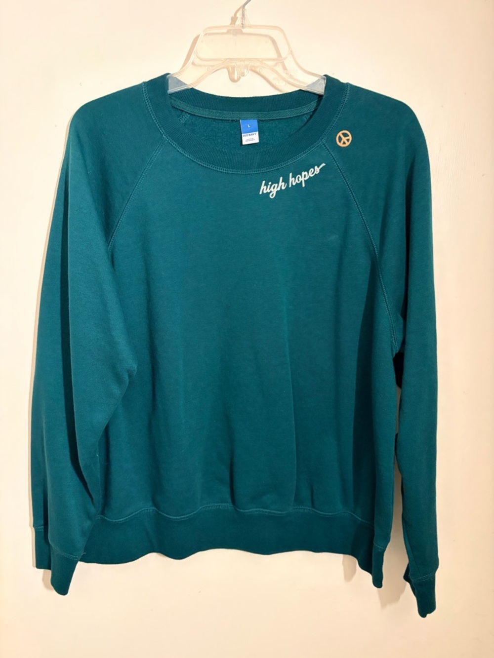 Old Navy Teal 'high hopes' Crewneck Sweatshirt - Women